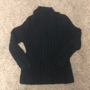 Men’s L DKNY mock turtleneck black ribbed sweater